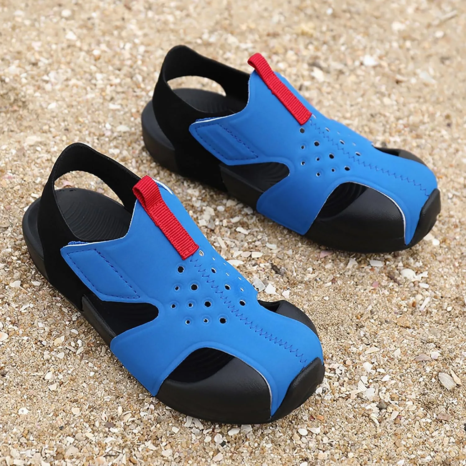 2025 Kids Sandals Breathable Indoor/Outdoor Sport Sneakers Comfortable Beach Vacation Slippers Fashion Boy Girls Non-Slip Walking Footwear with Ankle Strap Summer Slip-On Slides