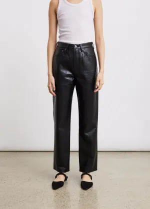90's Pinch Waist Leather Pants