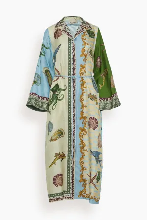 Bath House Silk Shirtdress in Multi