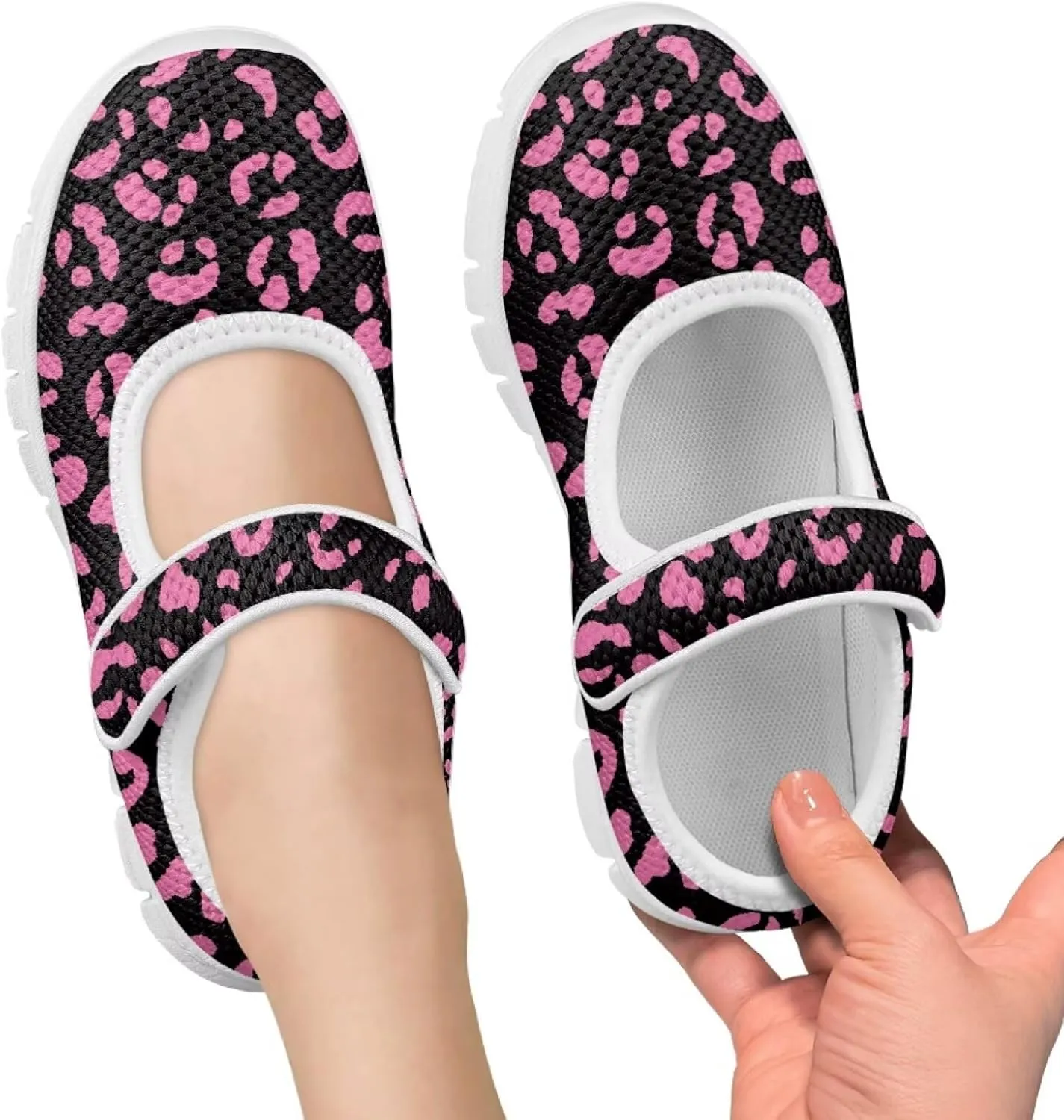BIGCARJOB Girls Mary Janes Sneakers Little Girls Casual School Uniform Shoes Children Athletic Gym Shoes Mary Janes Shoe