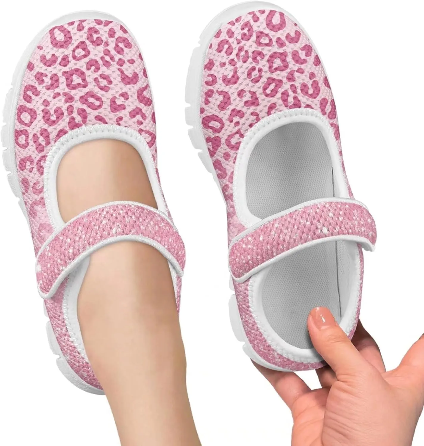 BIGCARJOB Little Girls Mary Janes Shoes Flats Running Shoes Slip-on Athletic Gym Shoes