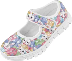 BIGCARJOB Little Girls Mary Janes Shoes Flats Running Shoes Slip-on Athletic Gym Shoes