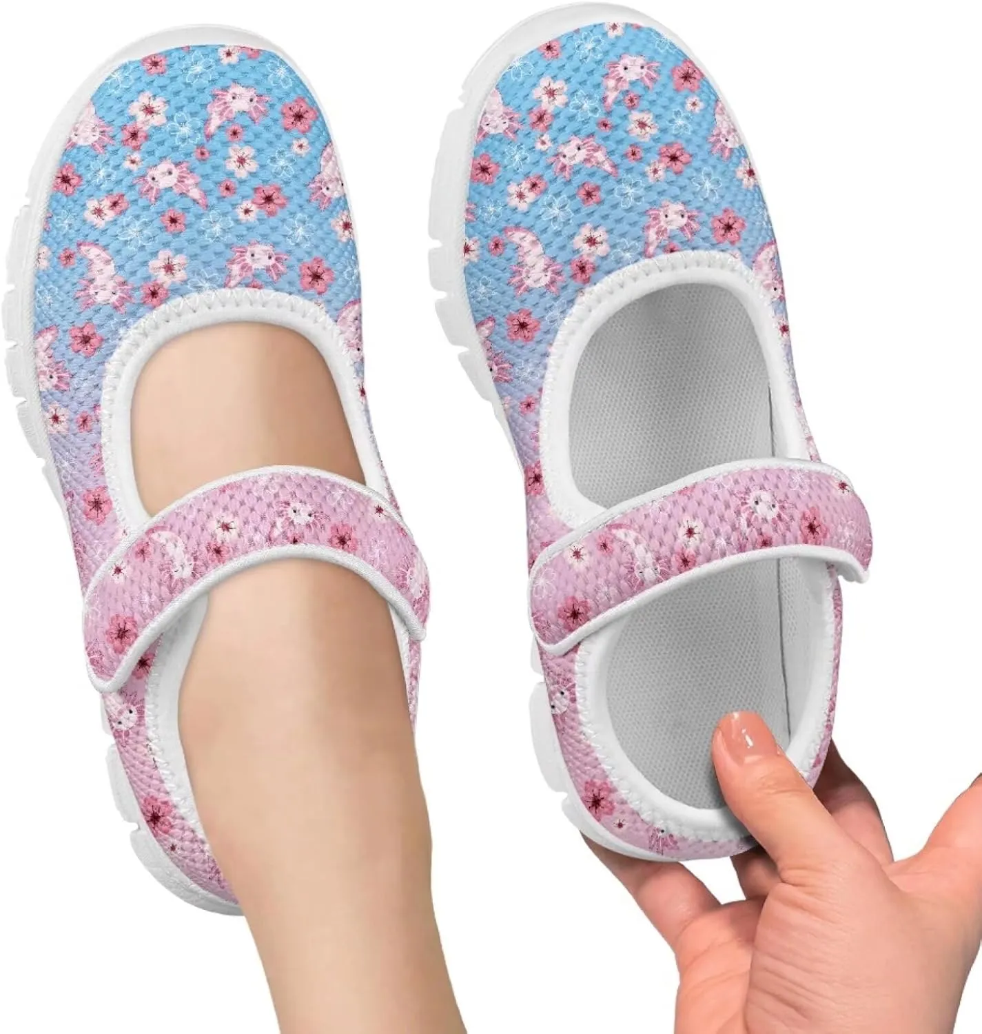 BIGCARJOB Little Girls Mary Janes Shoes Flats Running Shoes Slip-on Athletic Gym Shoes