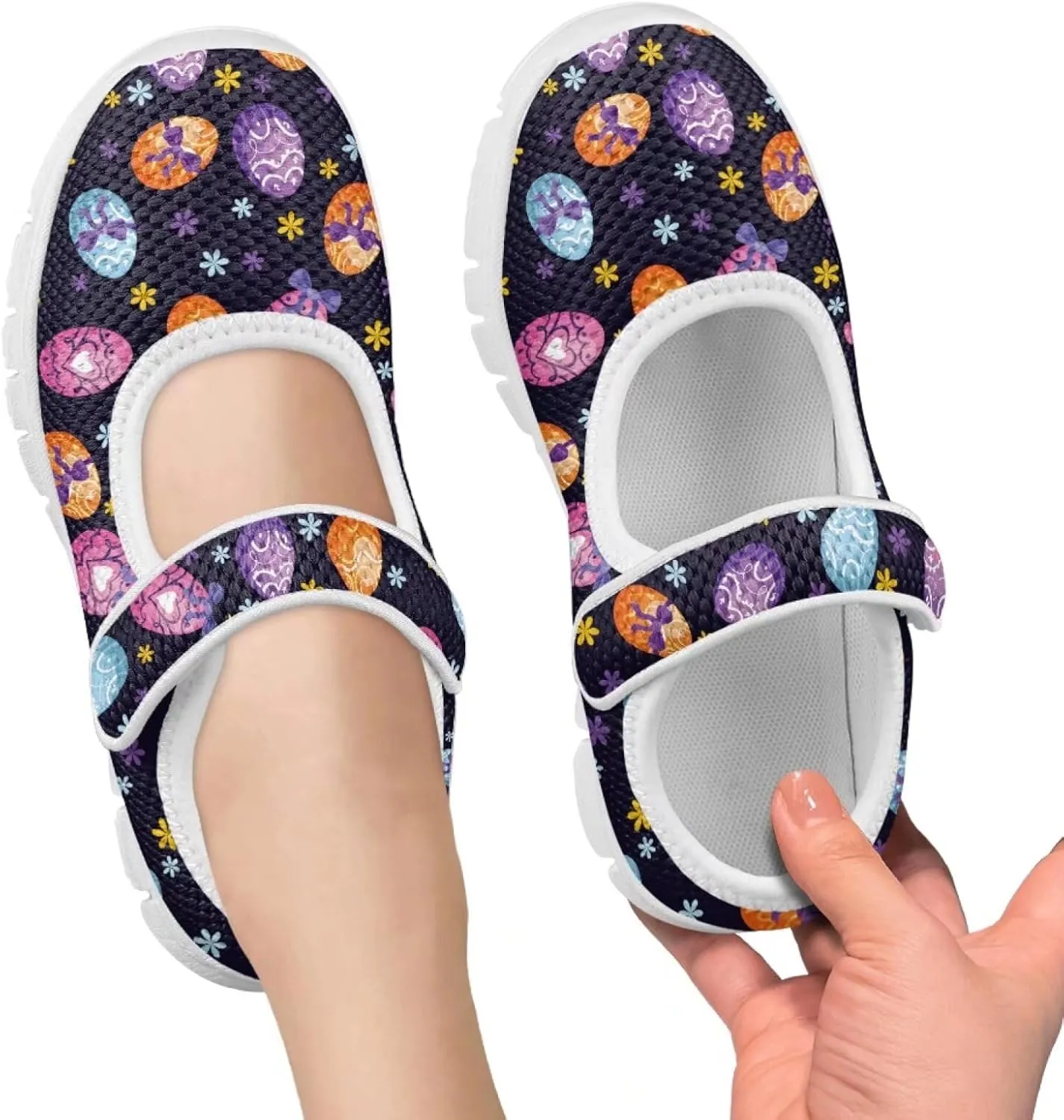 BIGCARJOB Little Girls Mary Janes Shoes Flats Running Shoes Slip-on Athletic Gym Shoes