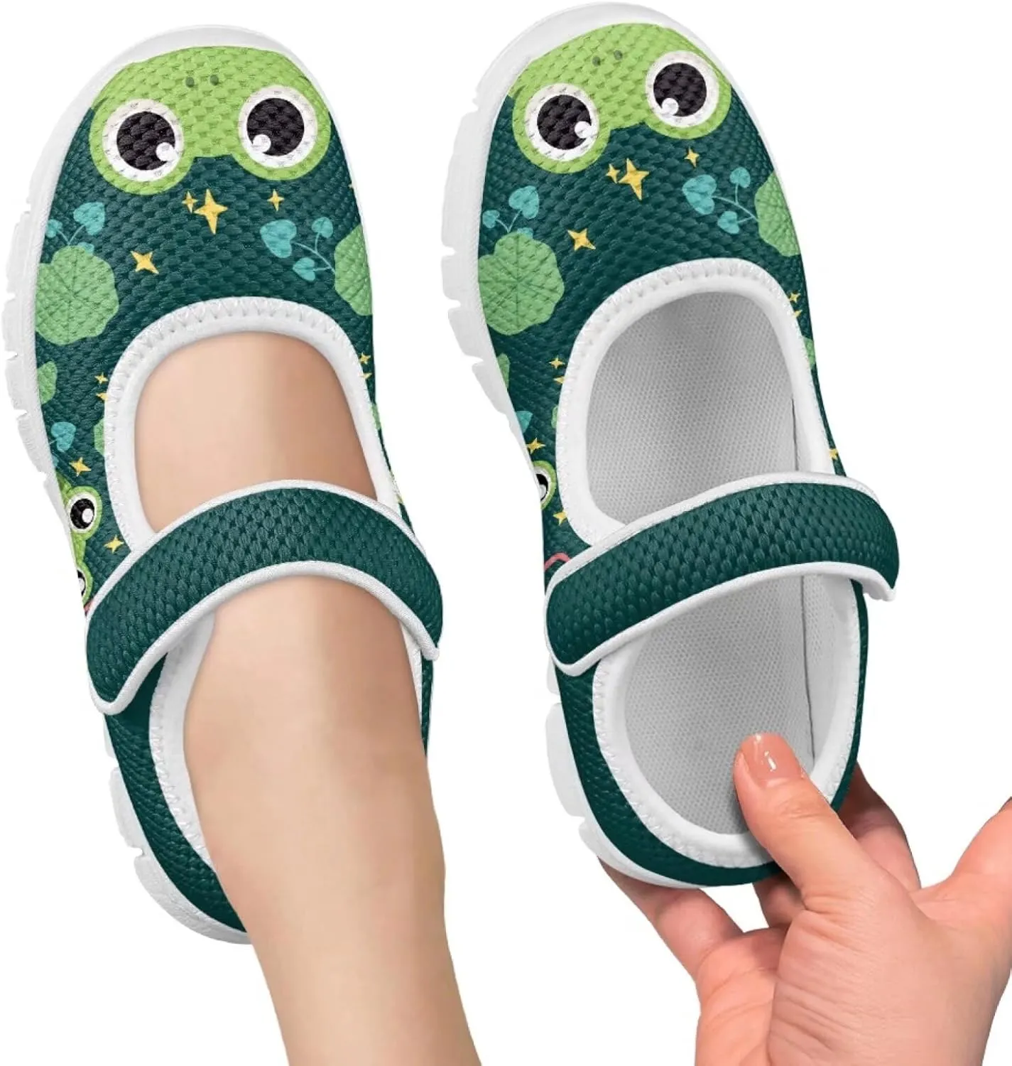 BIGCARJOB Little Girls Mary Janes Shoes Flats Running Shoes Slip-on Athletic Gym Shoes