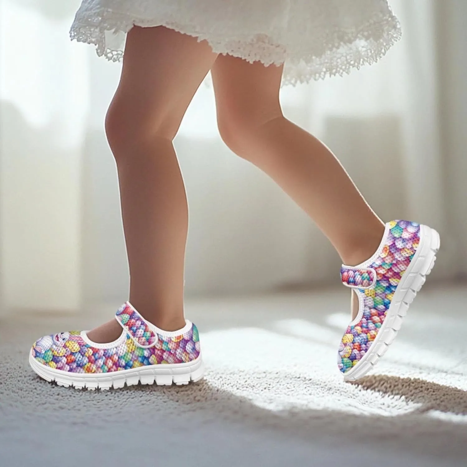 BIGCARJOB Mary Janes Shoes for Little Kids Flats Cute Ballet Dress Shoes School Uniform Shoes Athletic Gym Shoes