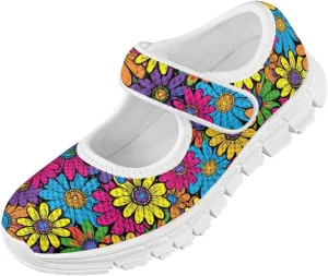 BIGCARJOB Mary Janes Shoes for Little Kids Flats Cute Ballet Dress Shoes School Uniform Shoes Athletic Gym Shoes