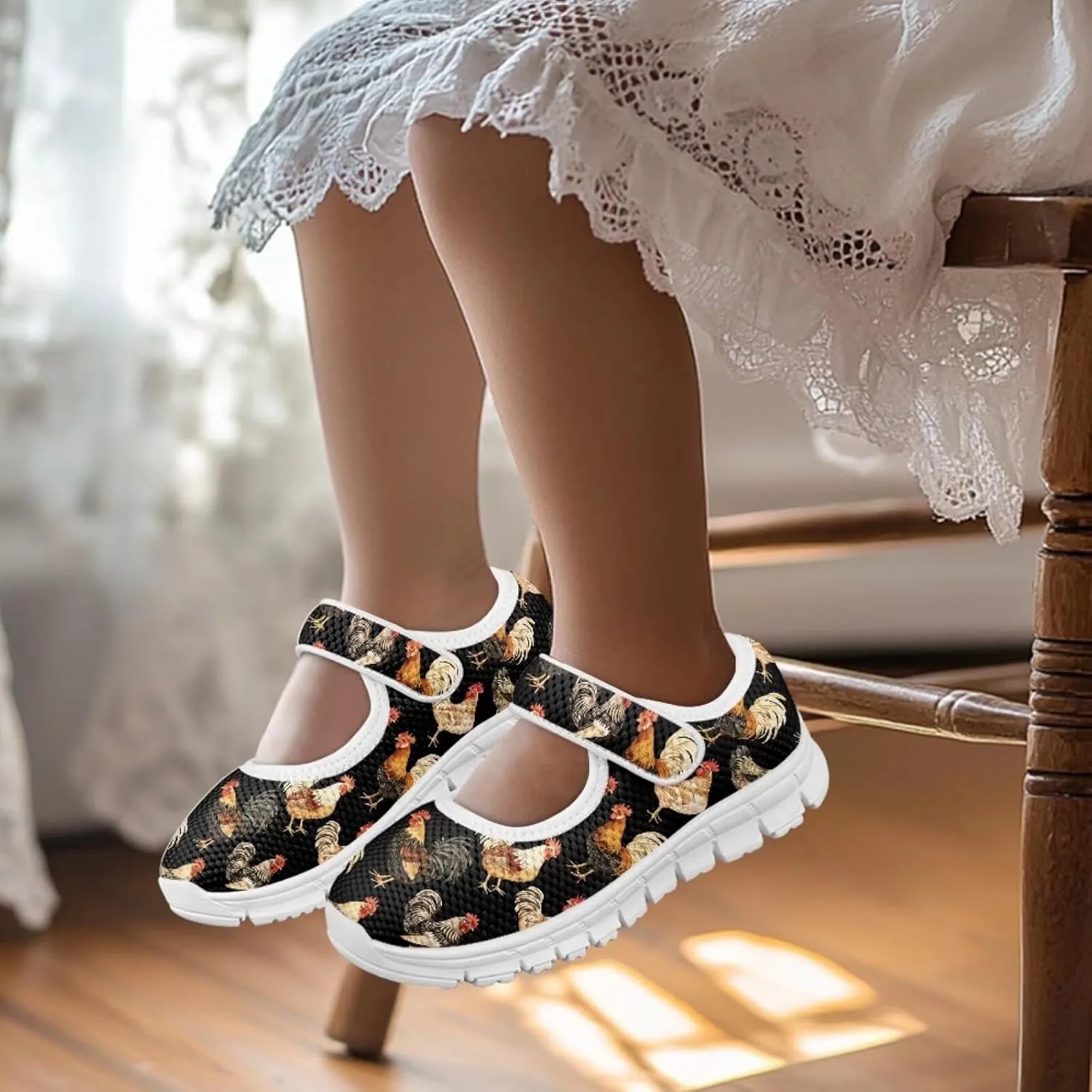 BIGCARJOB Mary Janes Shoes for Little Kids Flats Cute Ballet Dress Shoes School Uniform Shoes Athletic Gym Shoes