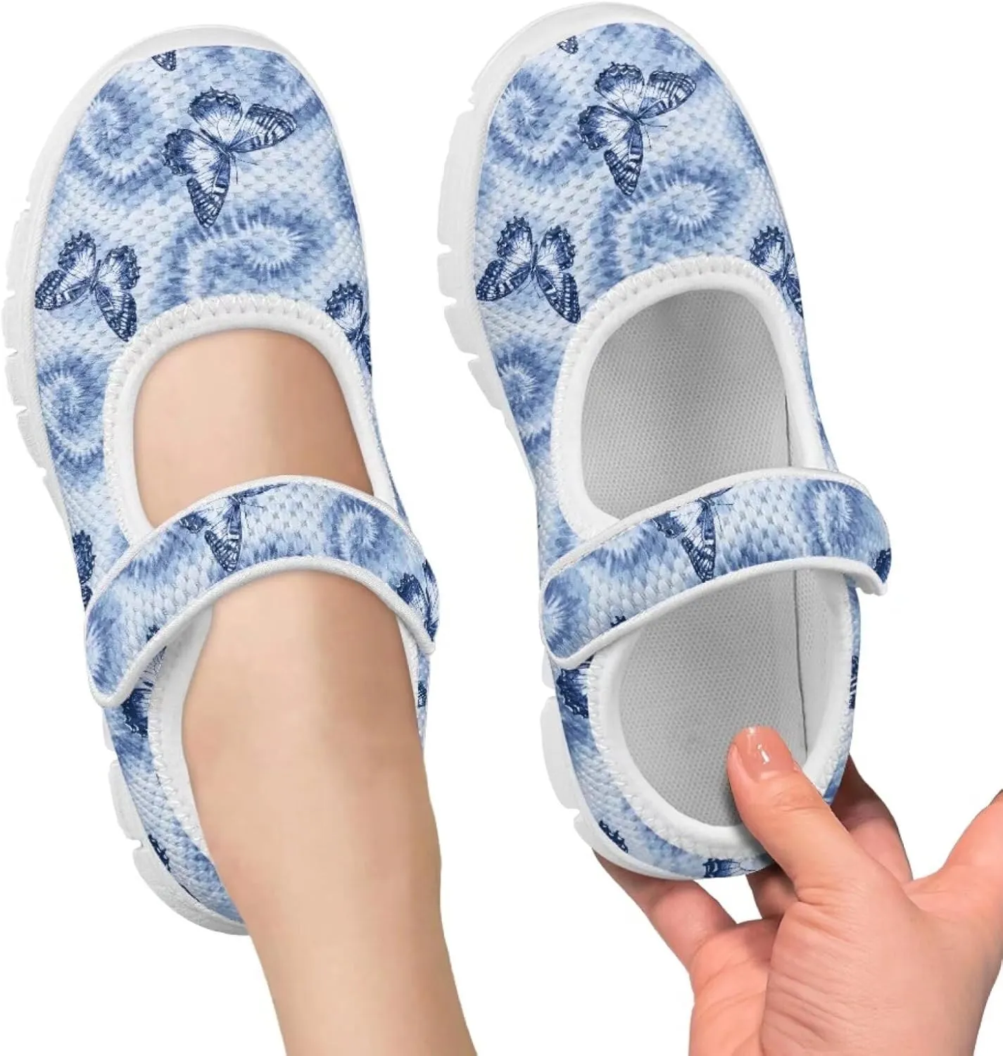BIGCARJOB Mary Janes Shoes for Little Kids Flats Cute Ballet Dress Shoes School Uniform Shoes Athletic Gym Shoes