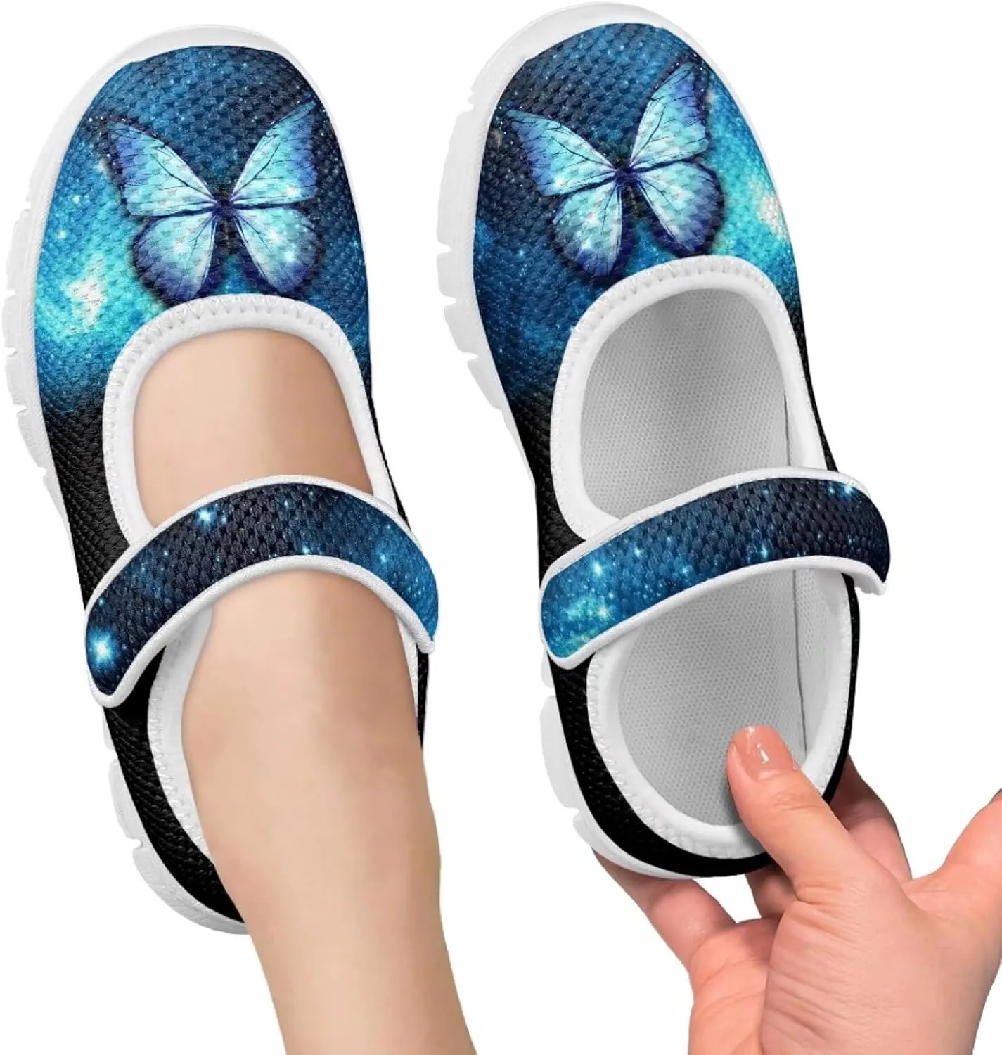 BIGCARJOB Mary Janes Shoes for Little Kids Flats Cute Ballet Dress Shoes School Uniform Shoes Athletic Gym Shoes