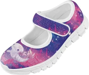 BIGCARJOB Mary Janes Shoes for Little Kids Tennis Shoes Flats Cute Ballet Dress Shoes School Uniform Shoes Athletic Gym Shoes