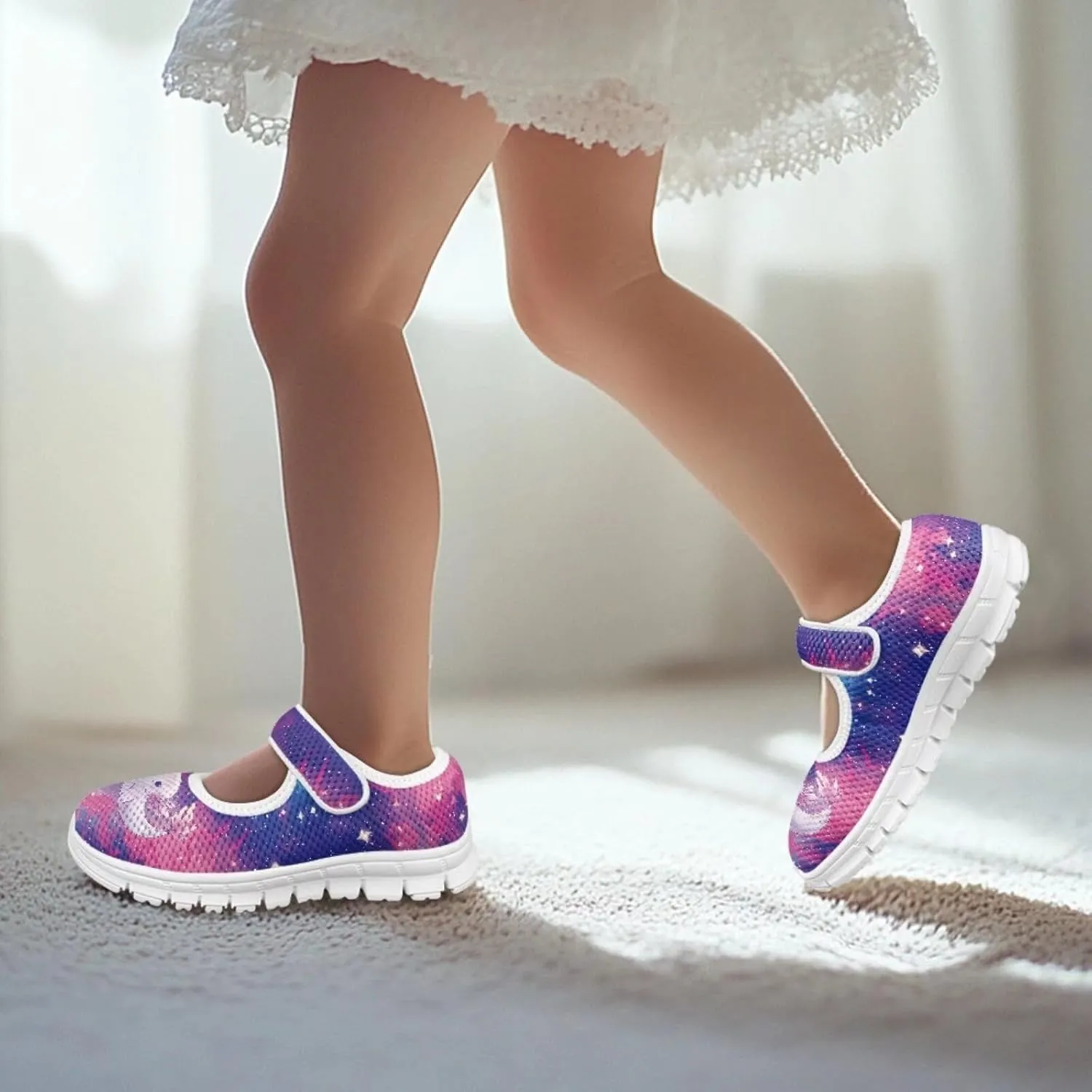BIGCARJOB Mary Janes Shoes for Little Kids Tennis Shoes Flats Cute Ballet Dress Shoes School Uniform Shoes Athletic Gym Shoes