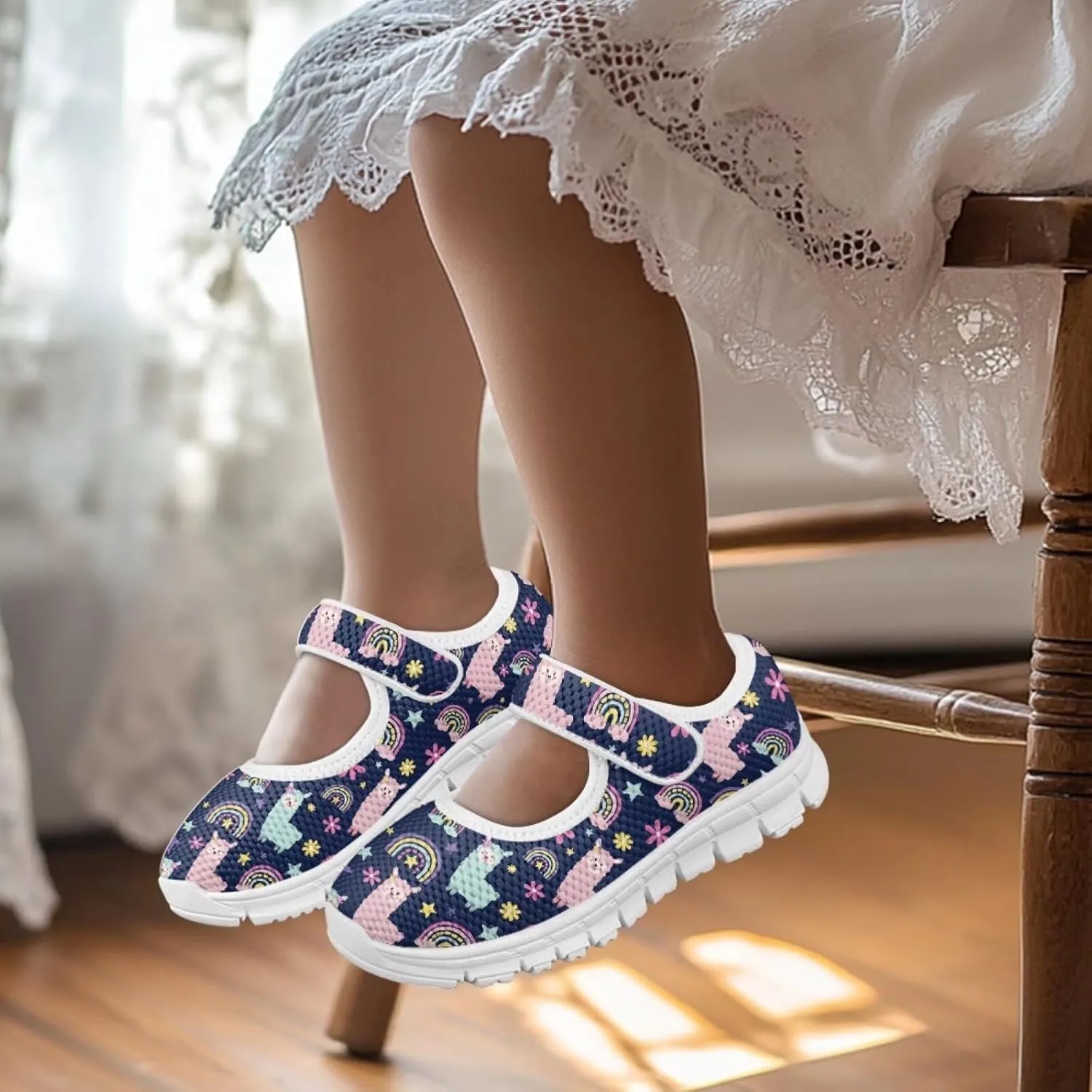BIGCARJOB Mary Janes Shoes for Toddle Girls Running Shoes Cute Ballet Dress Shoes Kids Flats Walking Shoes