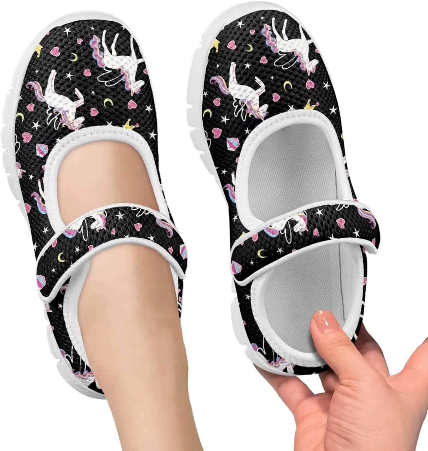 BIGCARJOB Mary Janes Shoes for Toddle Girls Running Shoes Cute Ballet Dress Shoes Kids Flats Walking Shoes