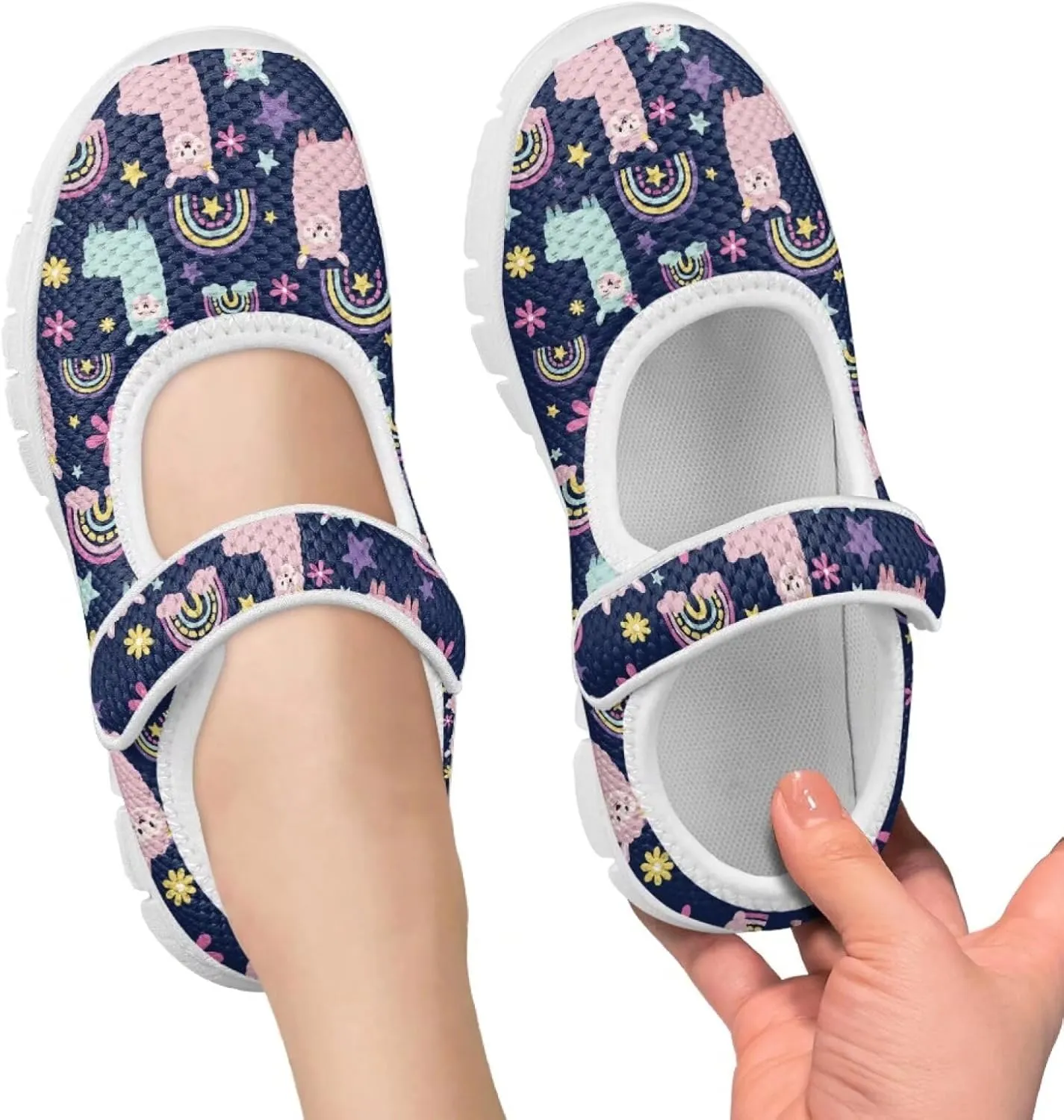 BIGCARJOB Mary Janes Shoes for Toddle Girls Running Shoes Cute Ballet Dress Shoes Kids Flats Walking Shoes