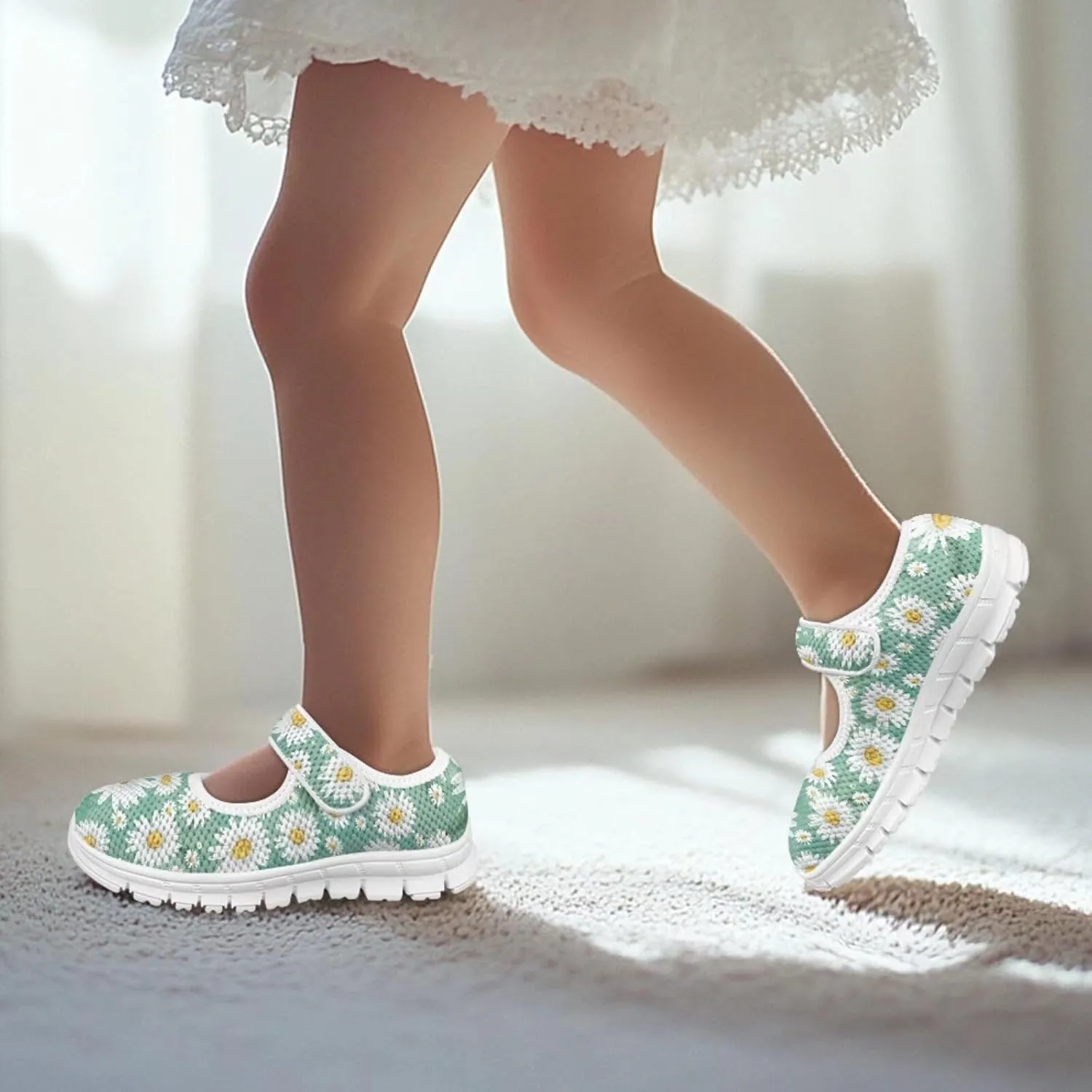 BIGCARJOB Mary Janes Shoes for Toddle Girls Running Shoes Cute Ballet Dress Shoes Kids Flats Walking Shoes
