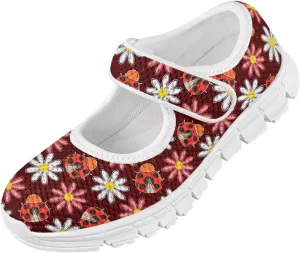BIGCARJOB Mary Janes Sneakers for Girls Tennis Shoes School Uniform Shoes Kids Flats Walking Shoes
