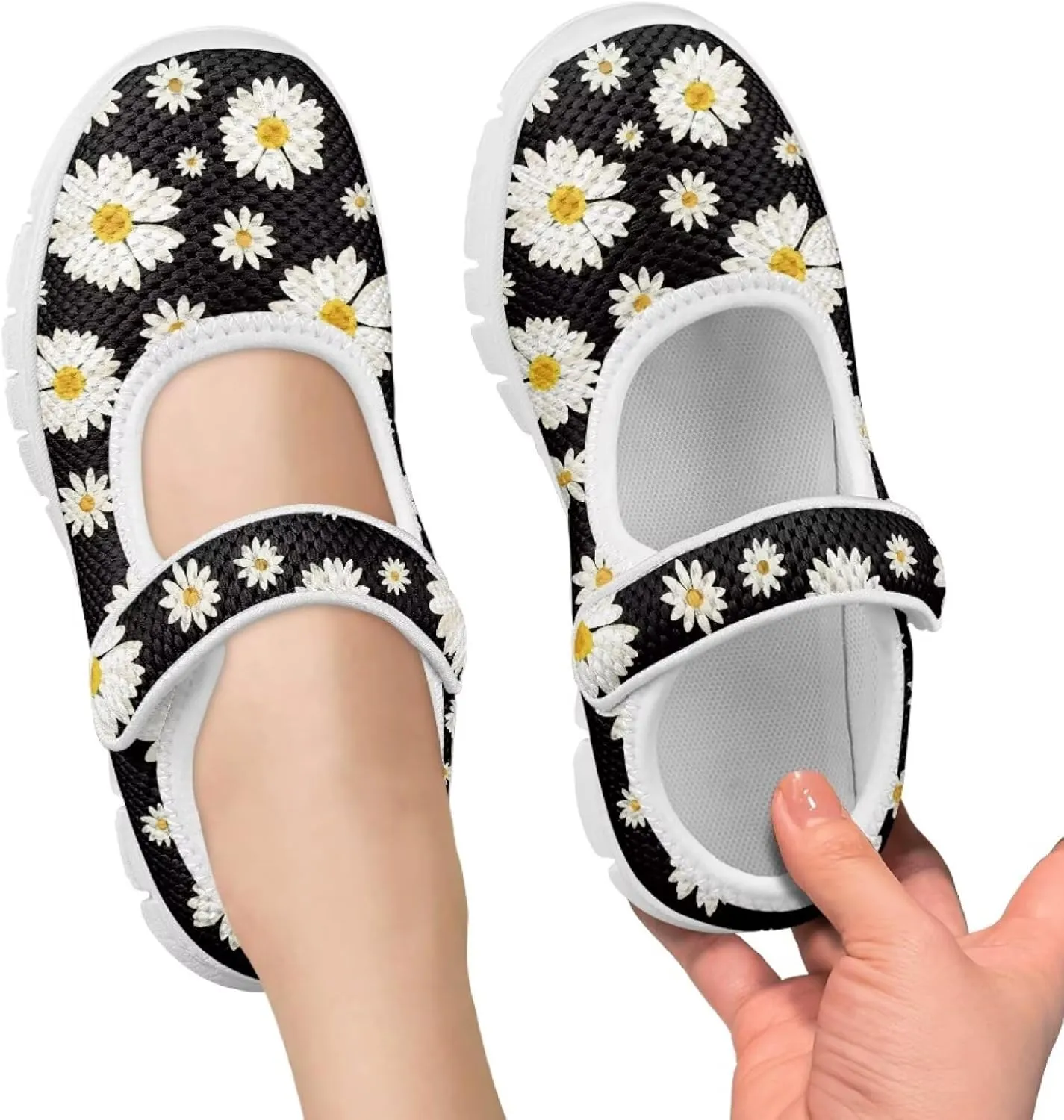 BIGCARJOB Mary Janes Sneakers for Toddle Girls Flats Dress Shoes Cute Mary Janes Shoes
