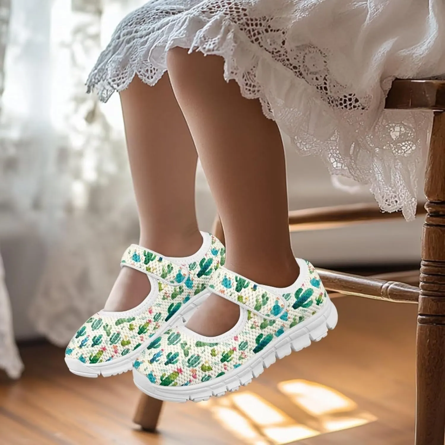 BIGCARJOB Mary Janes Sneakers for Toddle Girls Flats Dress Shoes Cute Mary Janes Shoes