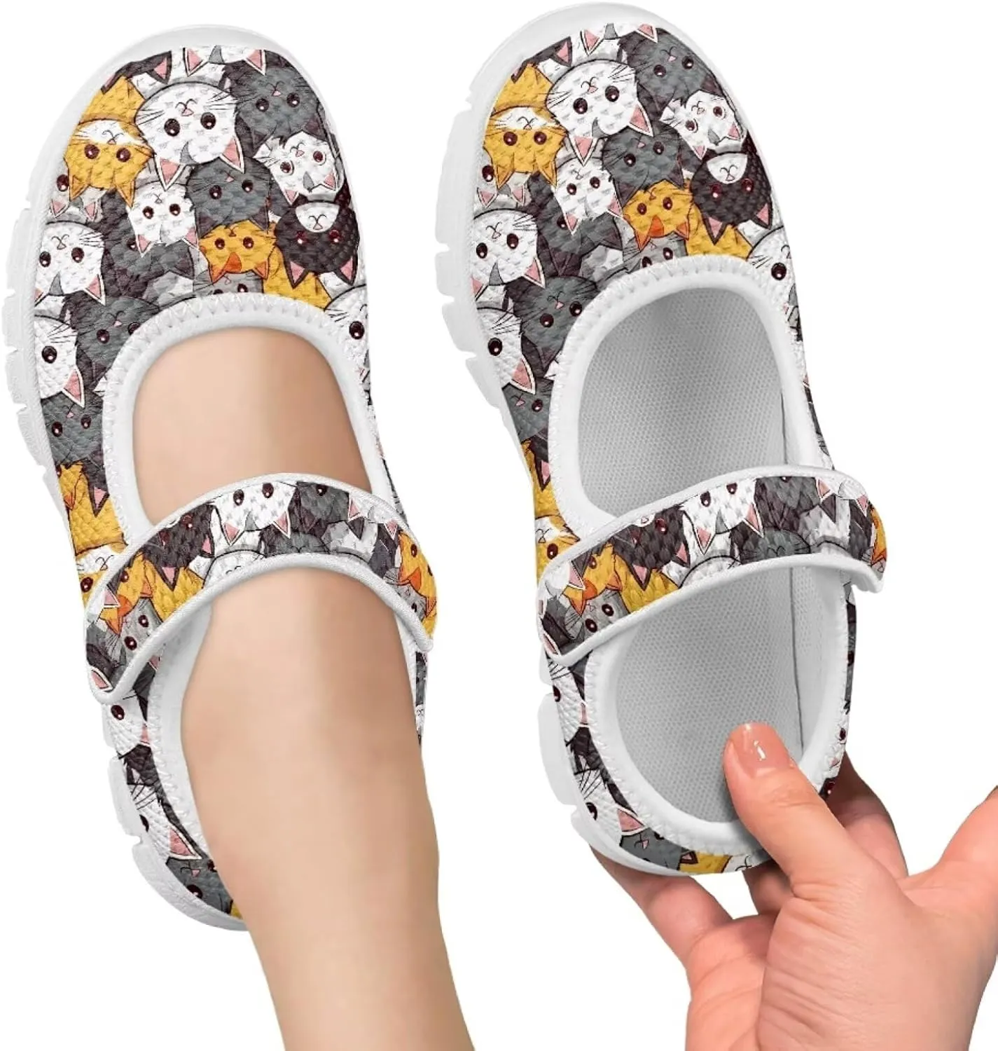 BIGCARJOB Mary Janes Sneakers for Toddle Girls Flats Dress Shoes Cute Mary Janes Shoes