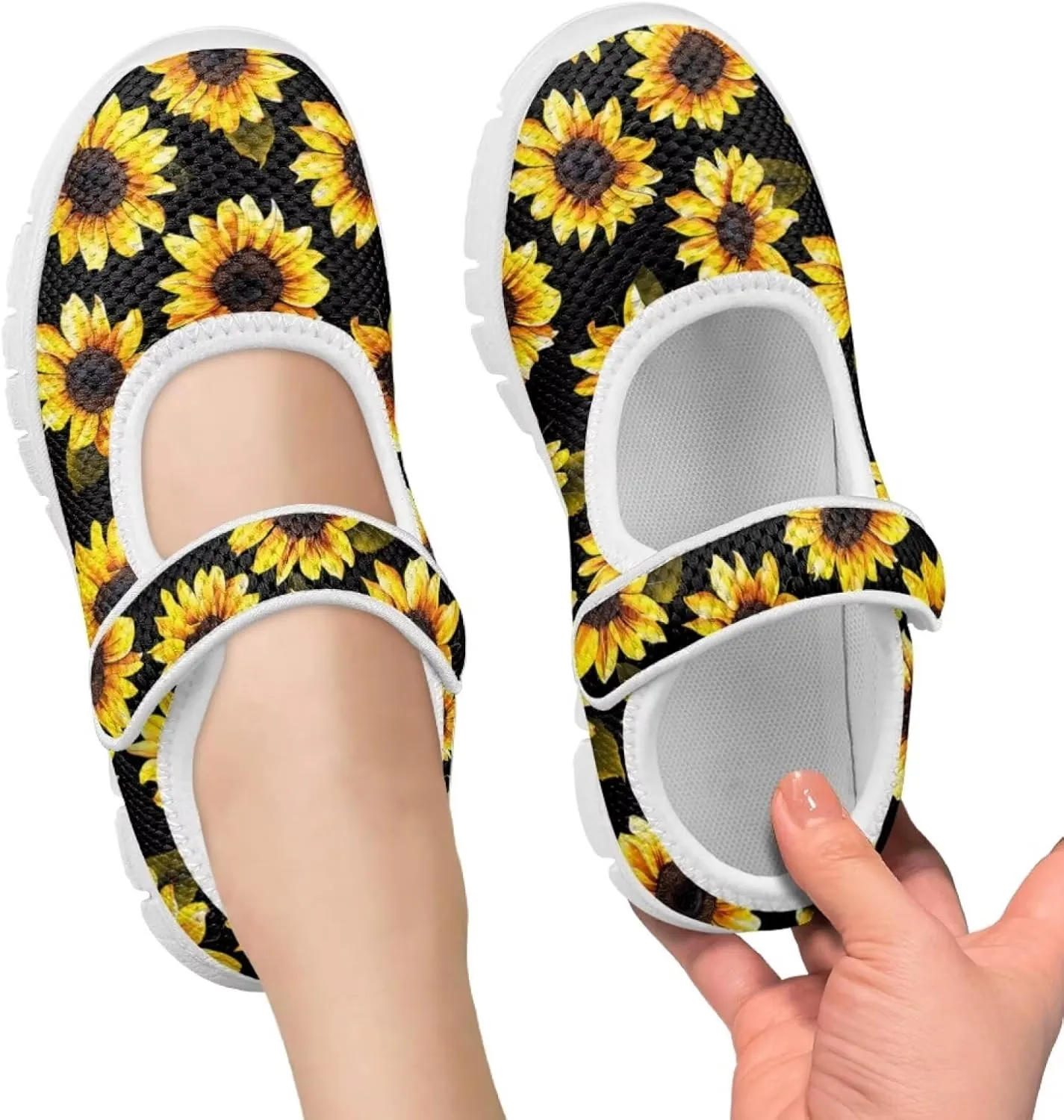 BIGCARJOB Mary Janes Sneakers for Toddle Girls Flats Dress Shoes Cute Mary Janes Shoes