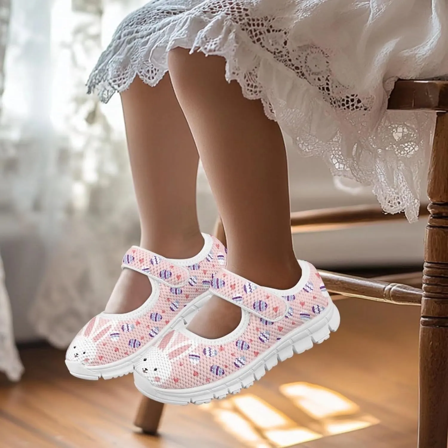 BIGCARJOB Toddle Girls Princess Shoes Mary Janes Sneakers Flats Dress Shoes Lightweight Mary Janes Shoes