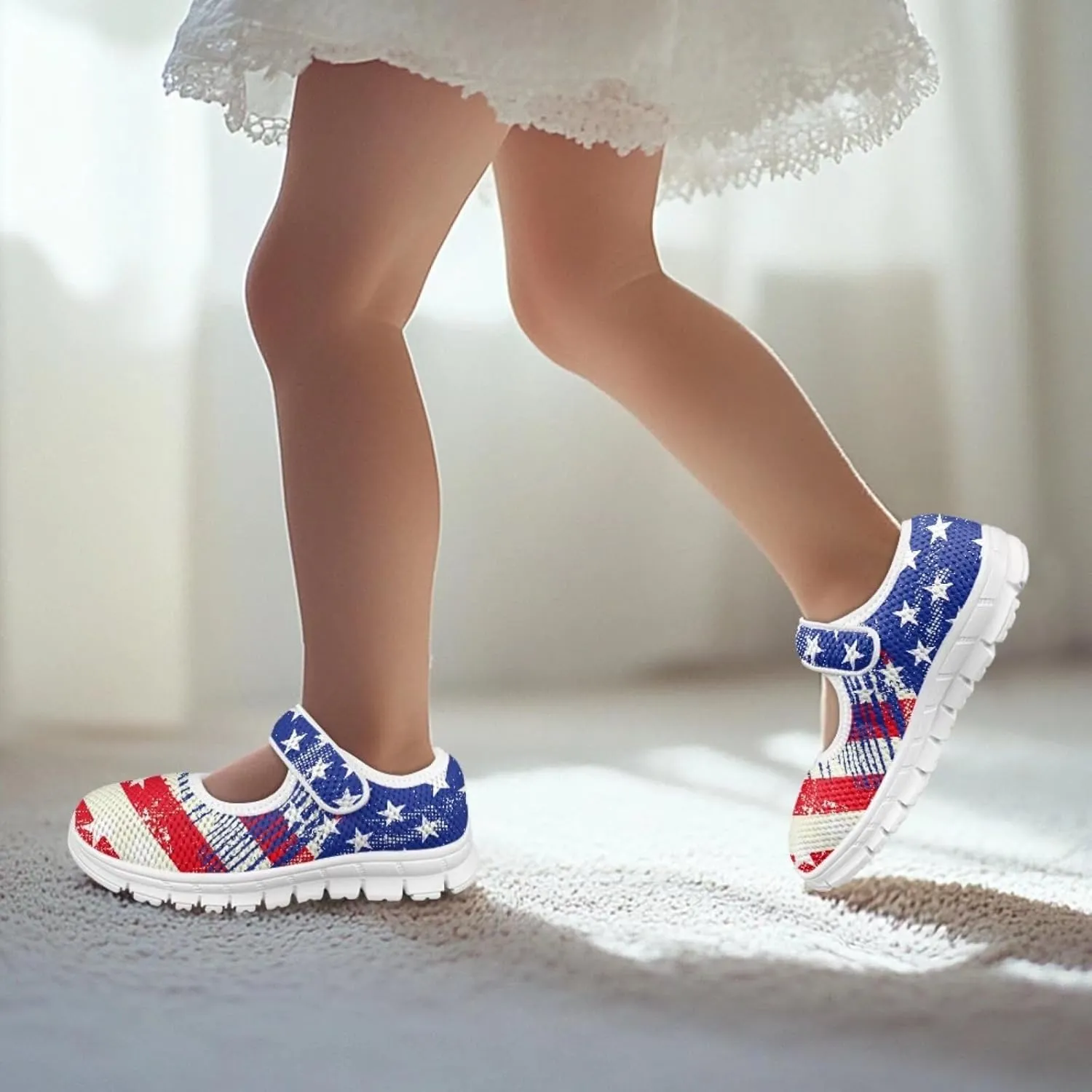 BIGCARJOB Toddle Girls Princess Shoes Mary Janes Sneakers Flats Dress Shoes Lightweight Mary Janes Shoes