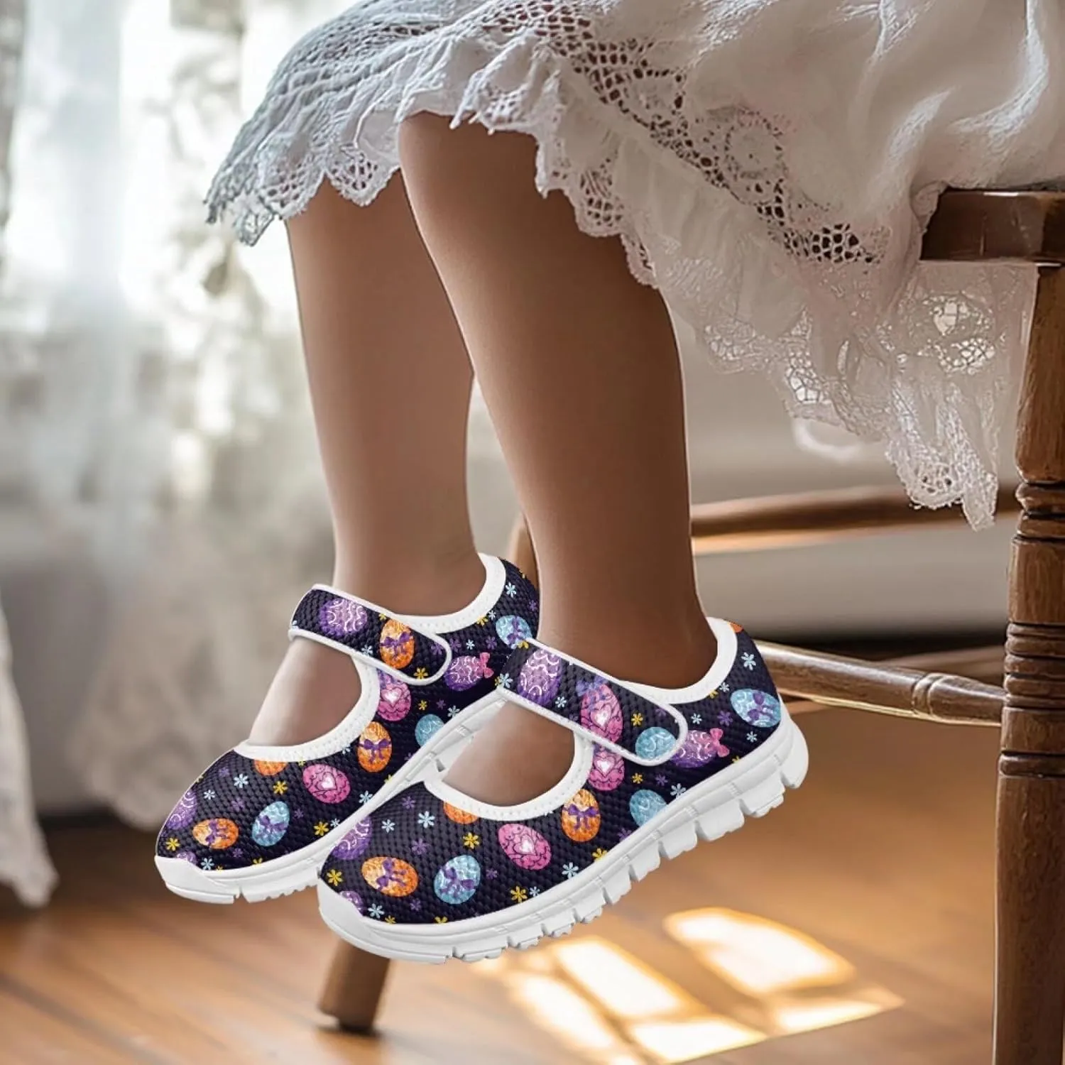 BIGCARJOB Toddle Girls Princess Shoes Mary Janes Sneakers Flats Dress Shoes Lightweight Mary Janes Shoes