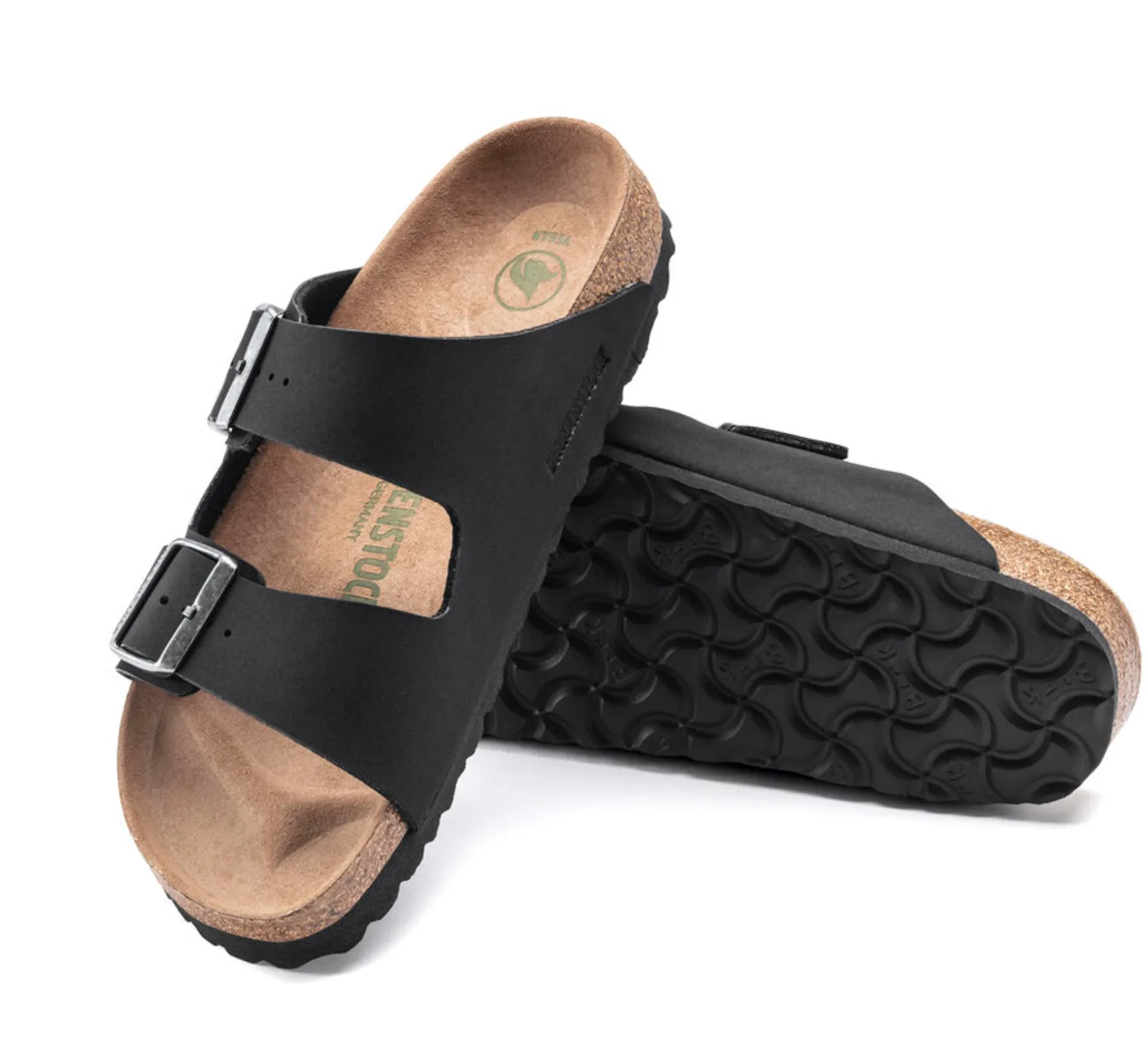 Birkenstocks Arizona Vegan Birkibuc - Black