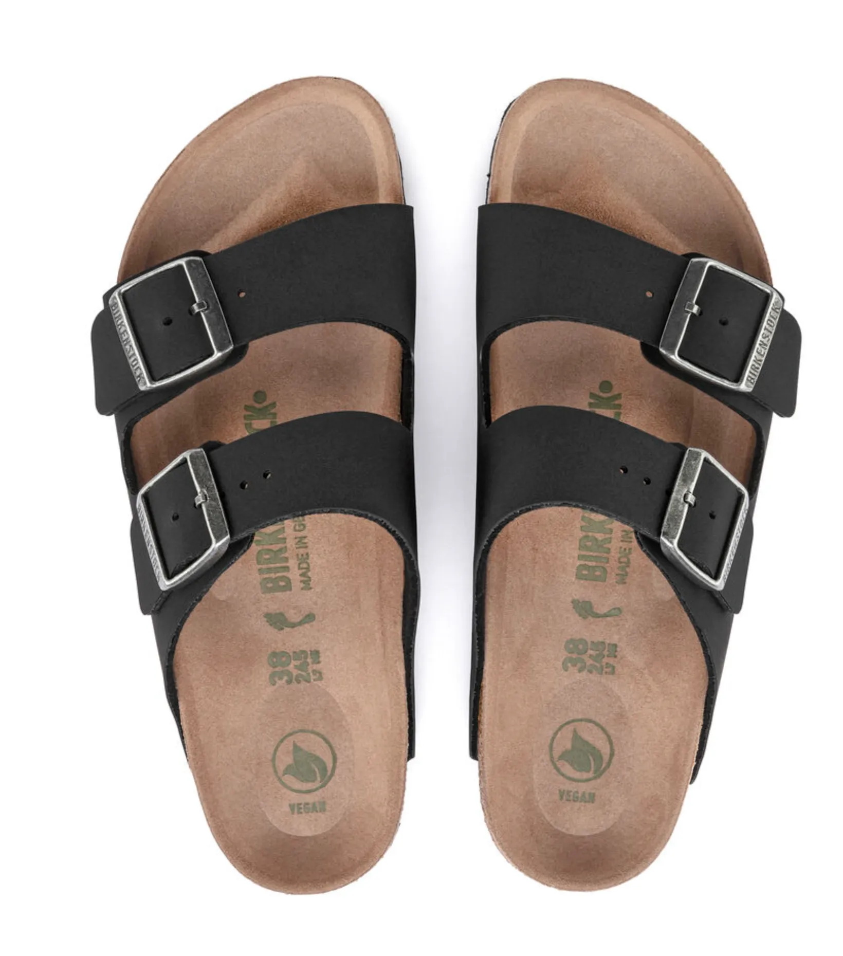Birkenstocks Arizona Vegan Birkibuc - Black