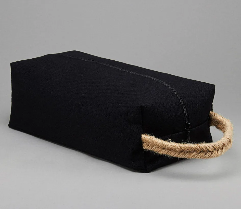 Black espadrille canvas