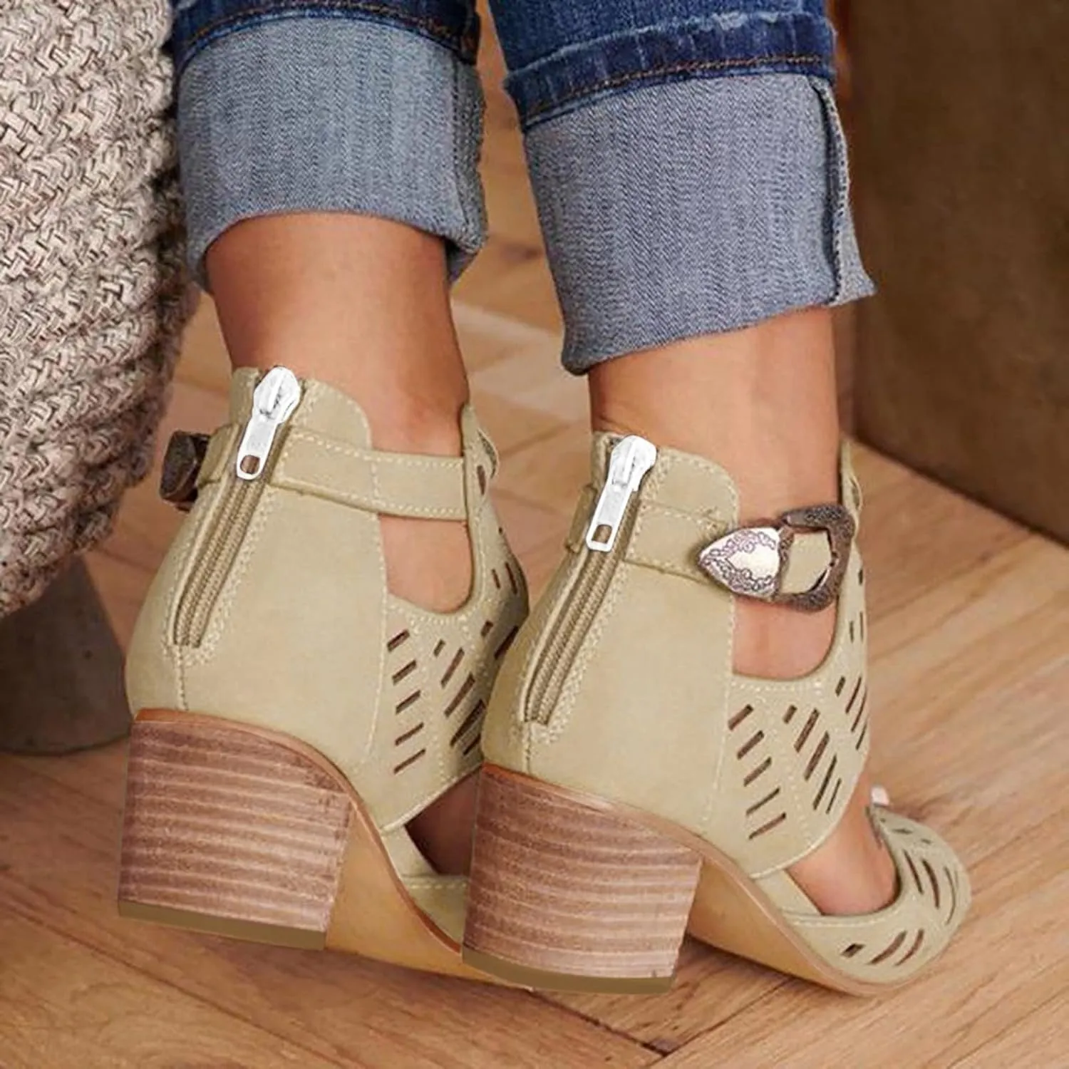 Black Sandals Women Wedge, Sandals Women Rhinestones Comfy Ankle Sandal Bling Hollow Out Shoes Summer Sandals
