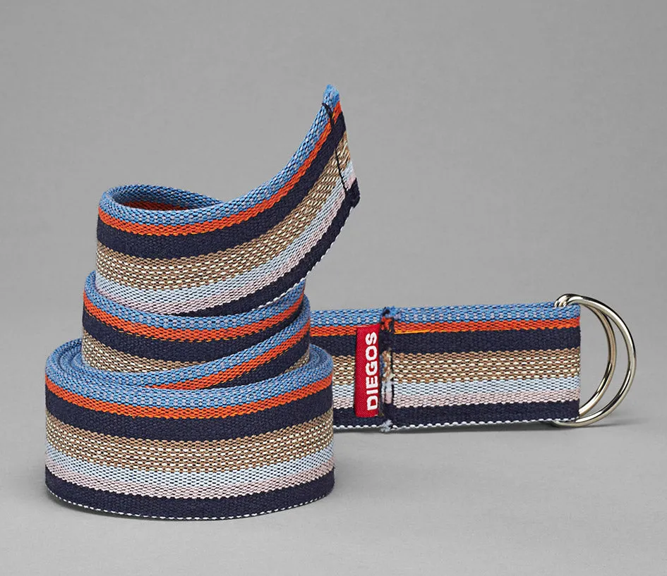 Blue stripes espadrille canvas