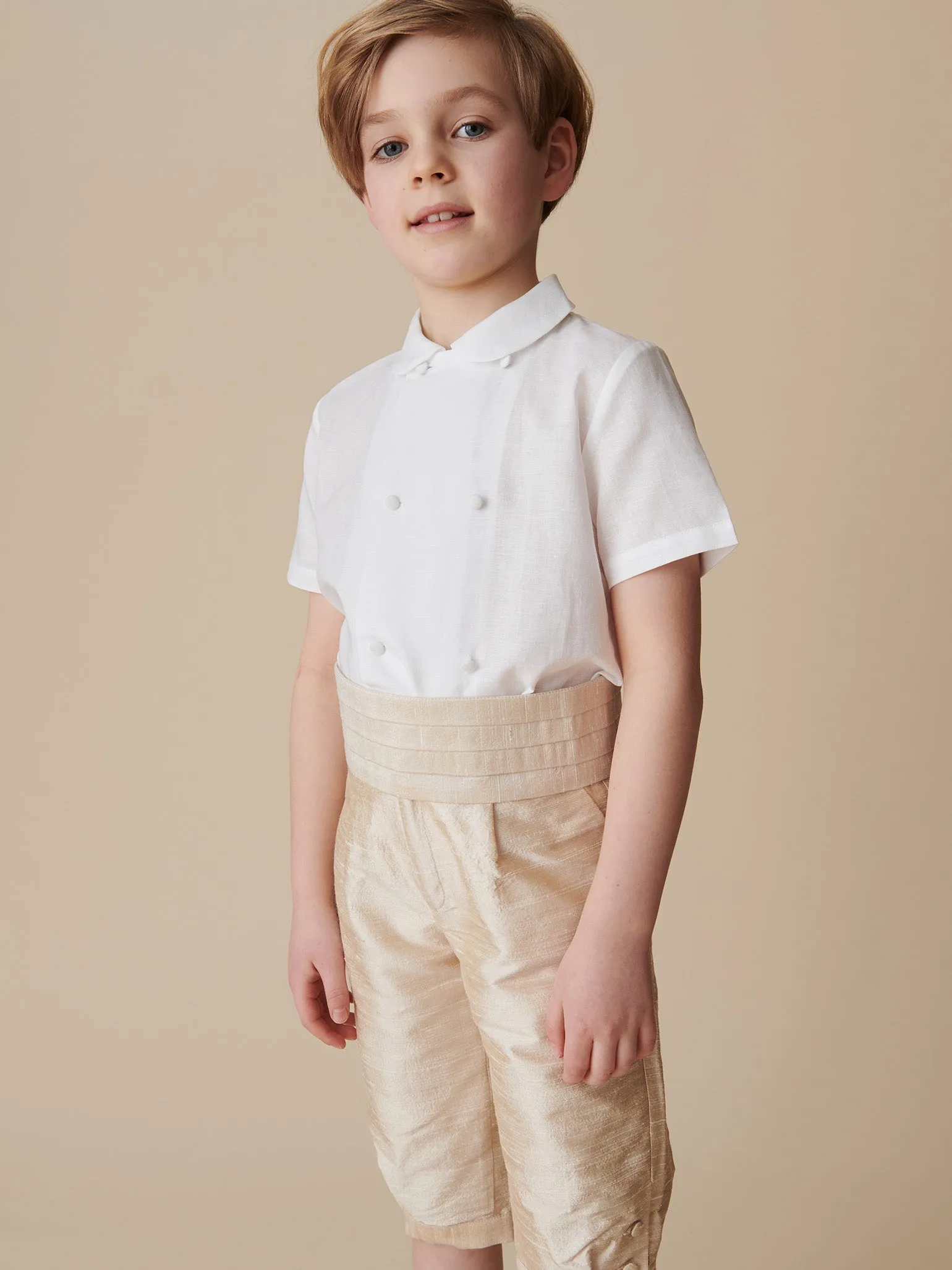 Champagne Malva Ceremony Silk Boy Cummerbund