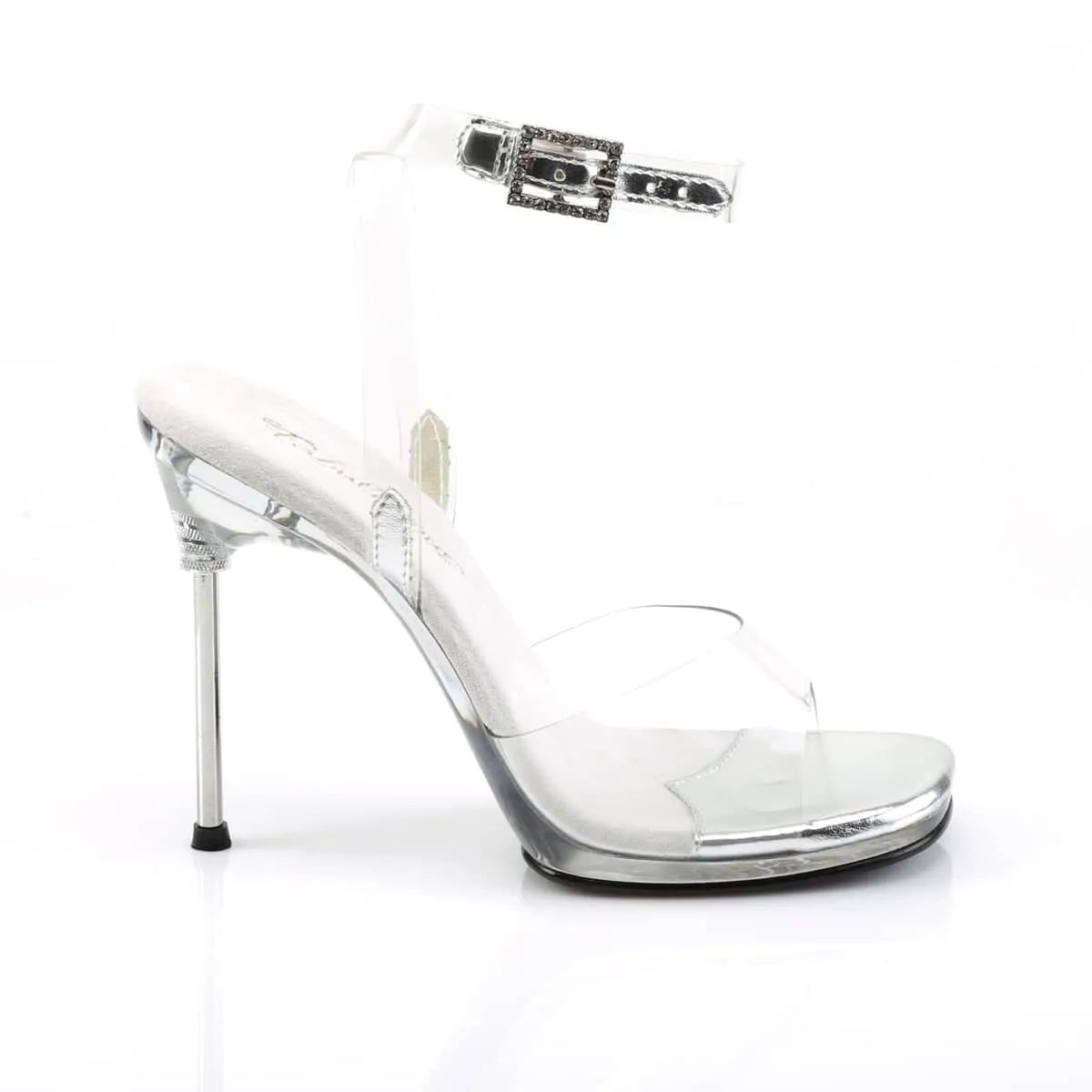 CHIC-06 Clear Metal Stiletto Heels
