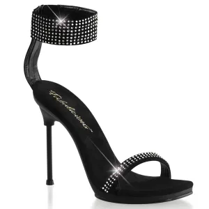 CHIC-40 Fabulicious 4 1/2" Chic Black Nubuck Sexy Shoes (High Heels)