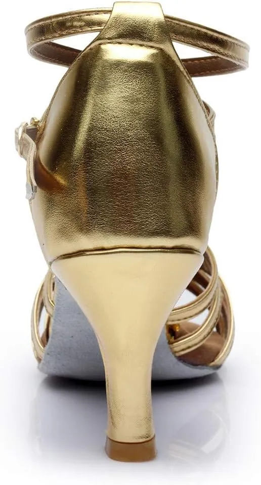 Chunky Heel Sandals for Women Open Toe Ankle Strap Strappy Heels Wedding Party Dress Shoes