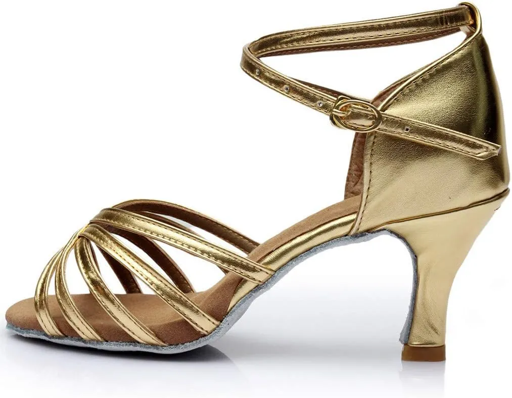 Chunky Heel Sandals for Women Open Toe Ankle Strap Strappy Heels Wedding Party Dress Shoes