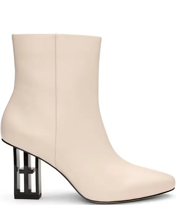 Claremont Icon Heel Side Zip Bootie in Ecru - Liverpool Los Angeles 754164