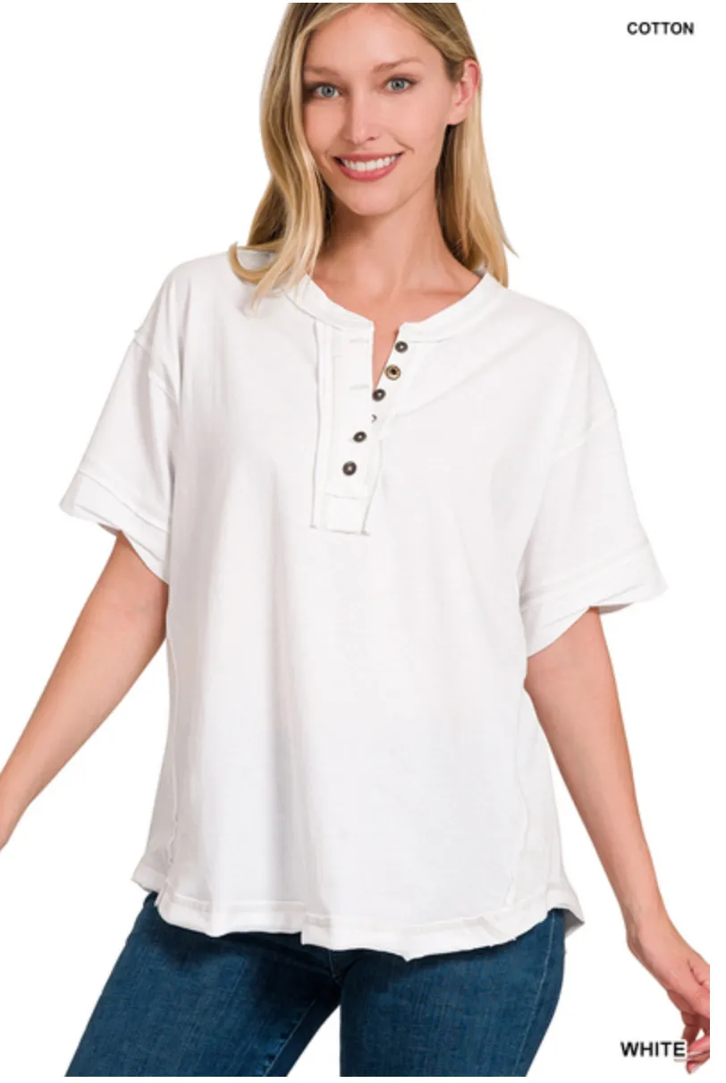 Constant Love Raw Edge Top