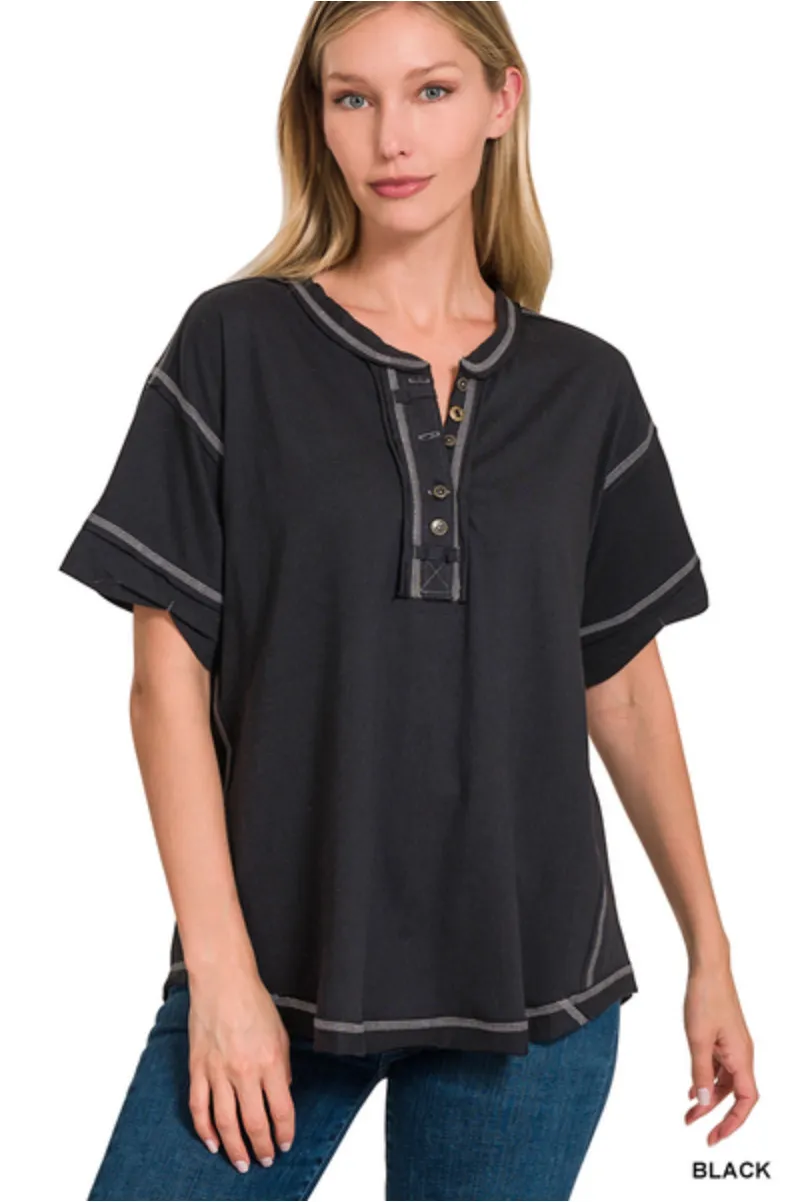 Constant Love Raw Edge Top