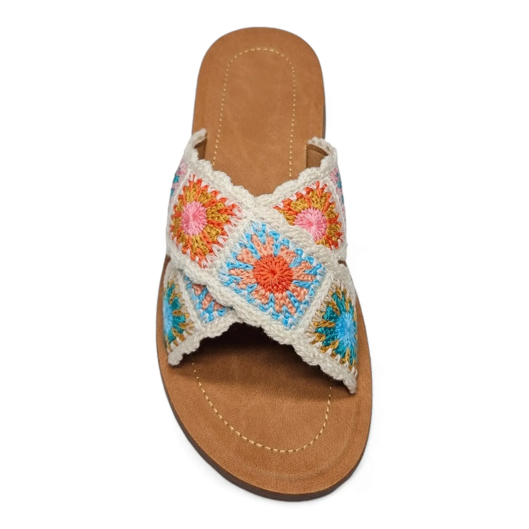 Criss Cross Crochet Slides