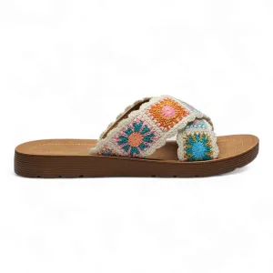 Criss Cross Crochet Slides