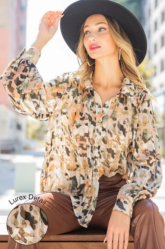 Dare To Be Bold Watercolor Blouse