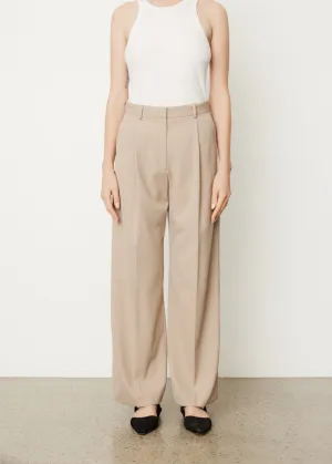 Deep Pleat Straight Trousers