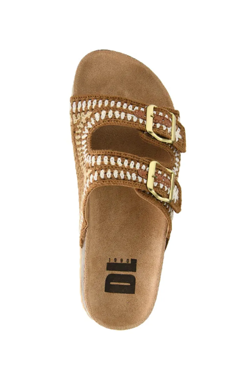 Dirty Laundry Tambour Palm Dream Crochet Sandals for Women in Brown | TZR-028 BROWN