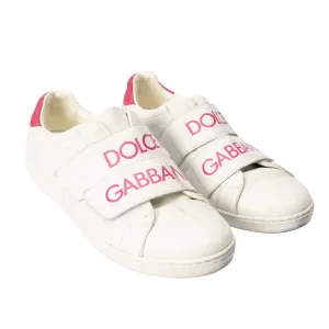Dolce & Gabbana Leather Logo Velcro Straps Sneakers
