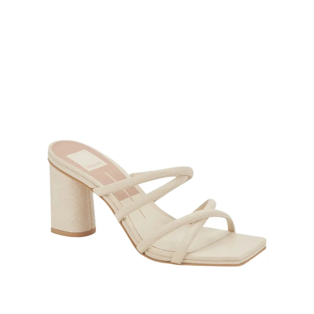 Dolce Vita Patsi double cross strap heel in  Ivory Leather