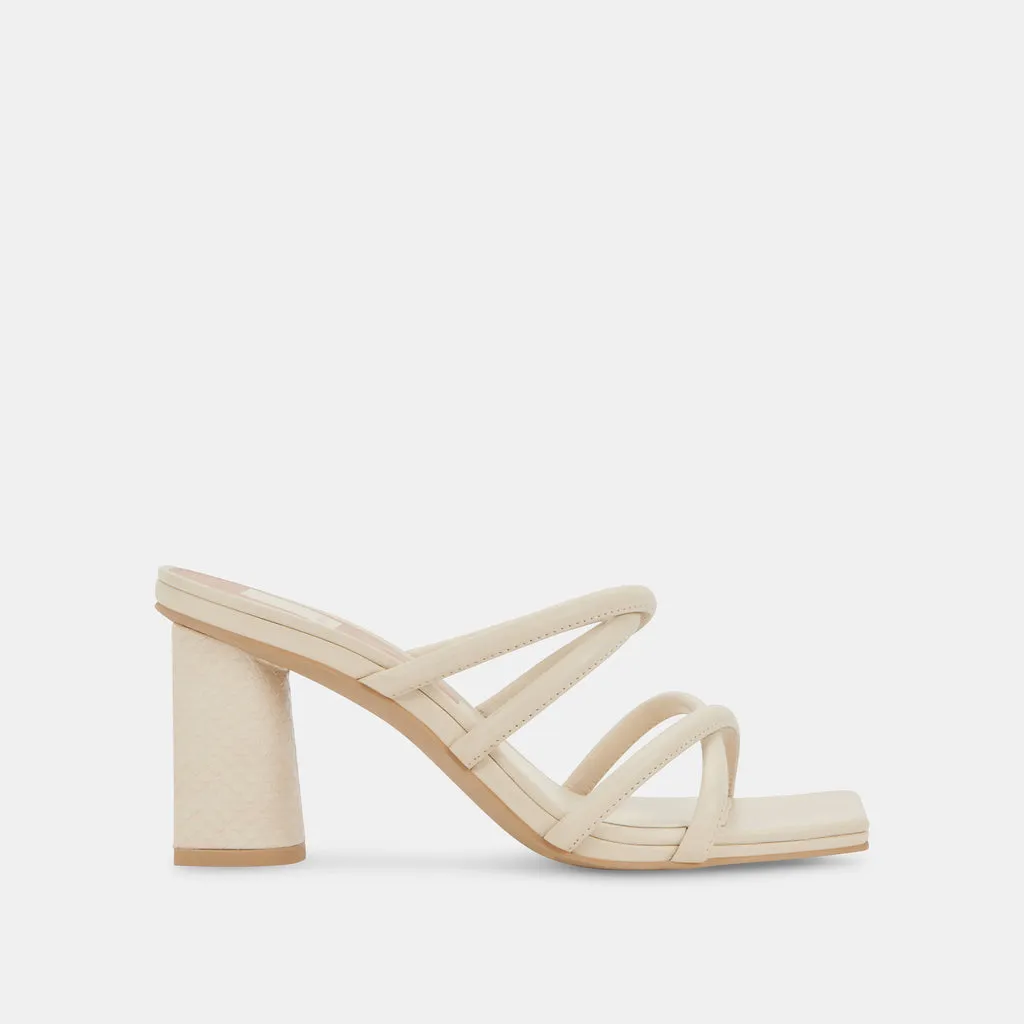 Dolce Vita Patsi double cross strap heel in  Ivory Leather