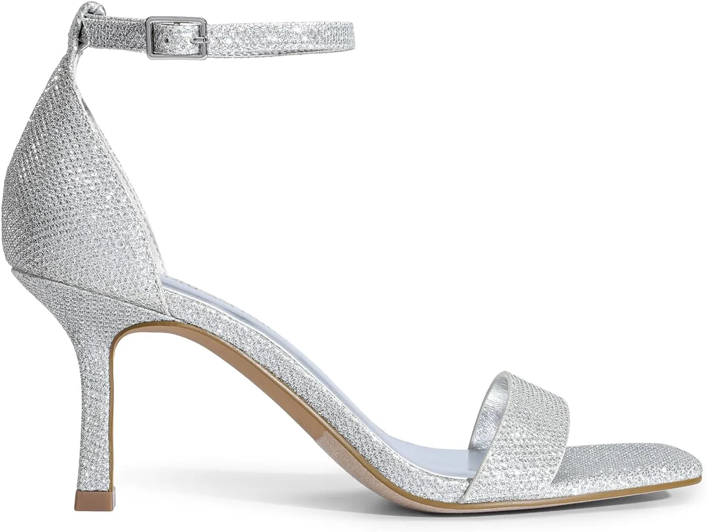 DREAM PAIRS Women's High Stilettos Open Square Toe Ankle Strap Heels Sexy Fashion Comfort Dress Shoes Wedding Bridal Pumps Heeled Sandals